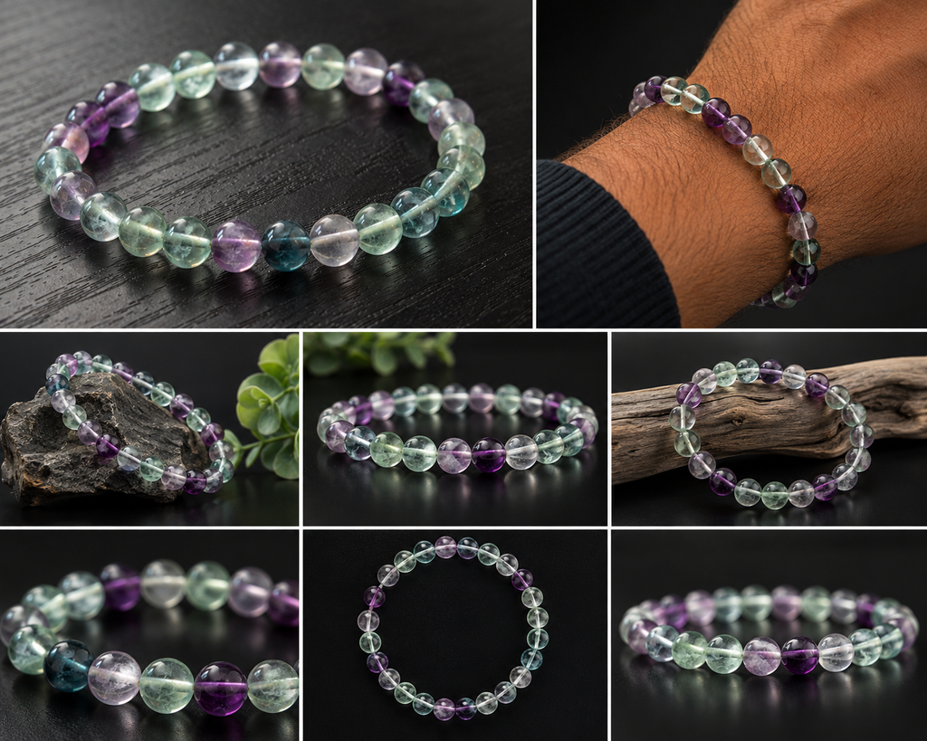 Soul Tide Fluorite Crystal Bead Bracelet for Healing and Peace