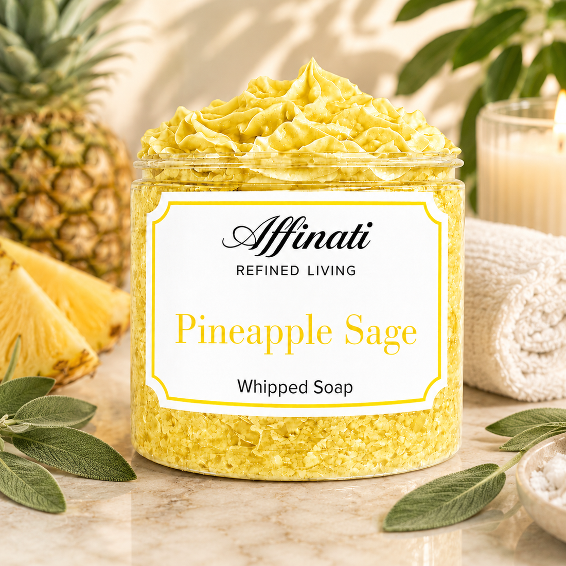 Pineapple Sage Whipped Soap - 20 oz