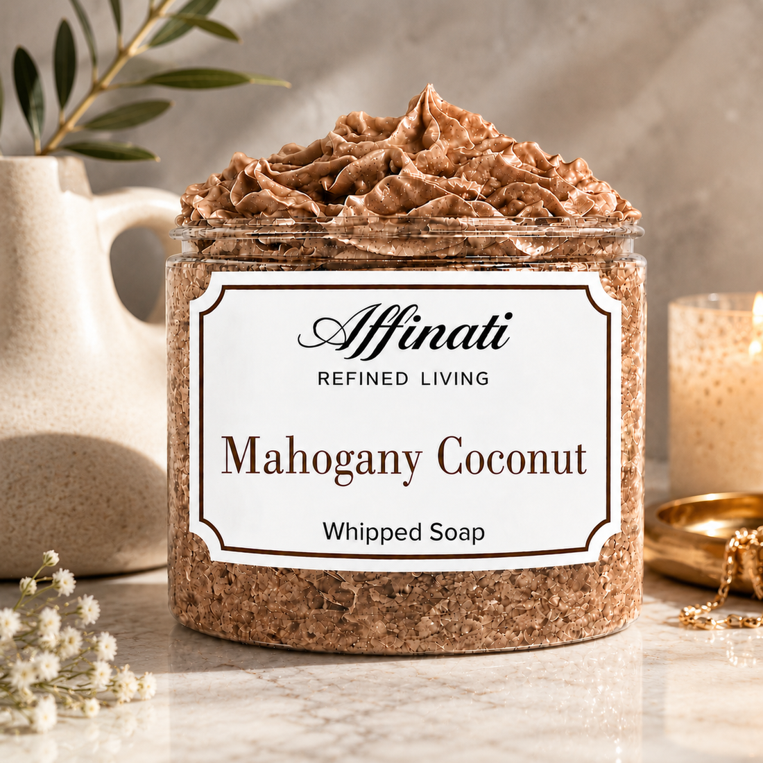 Mahogany Coconut Whipped Soap - 20 oz
