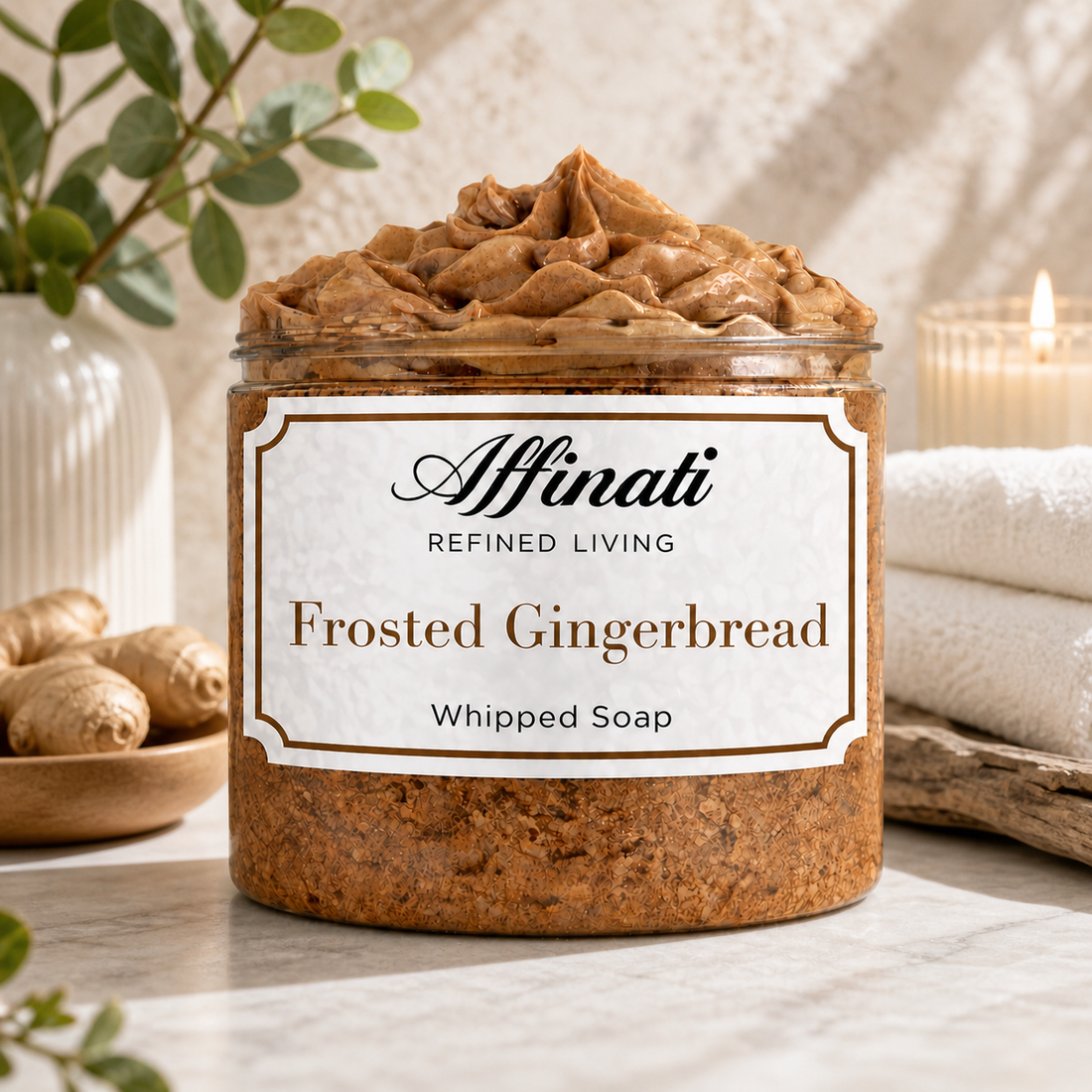 Frosted Gingerbread Whipped Soap - 20 oz