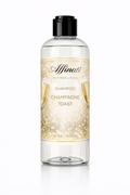A 16 ounce bottle of Affinati Champagne Toast sulfate-free aloe shampoo.