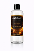 Bottle of Amber Noir sulfate-free hair cleanser on a white background