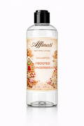 Bottle of Affinati Frosted Gingerbread Shampoo with a festive label featuring gingerbread cookies and candy cane designs.