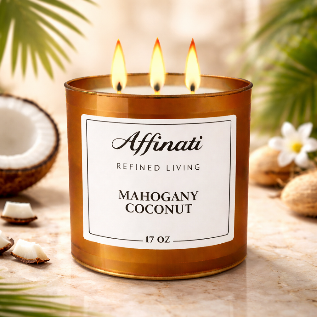 3-Wick Mahogany Coconut Candle