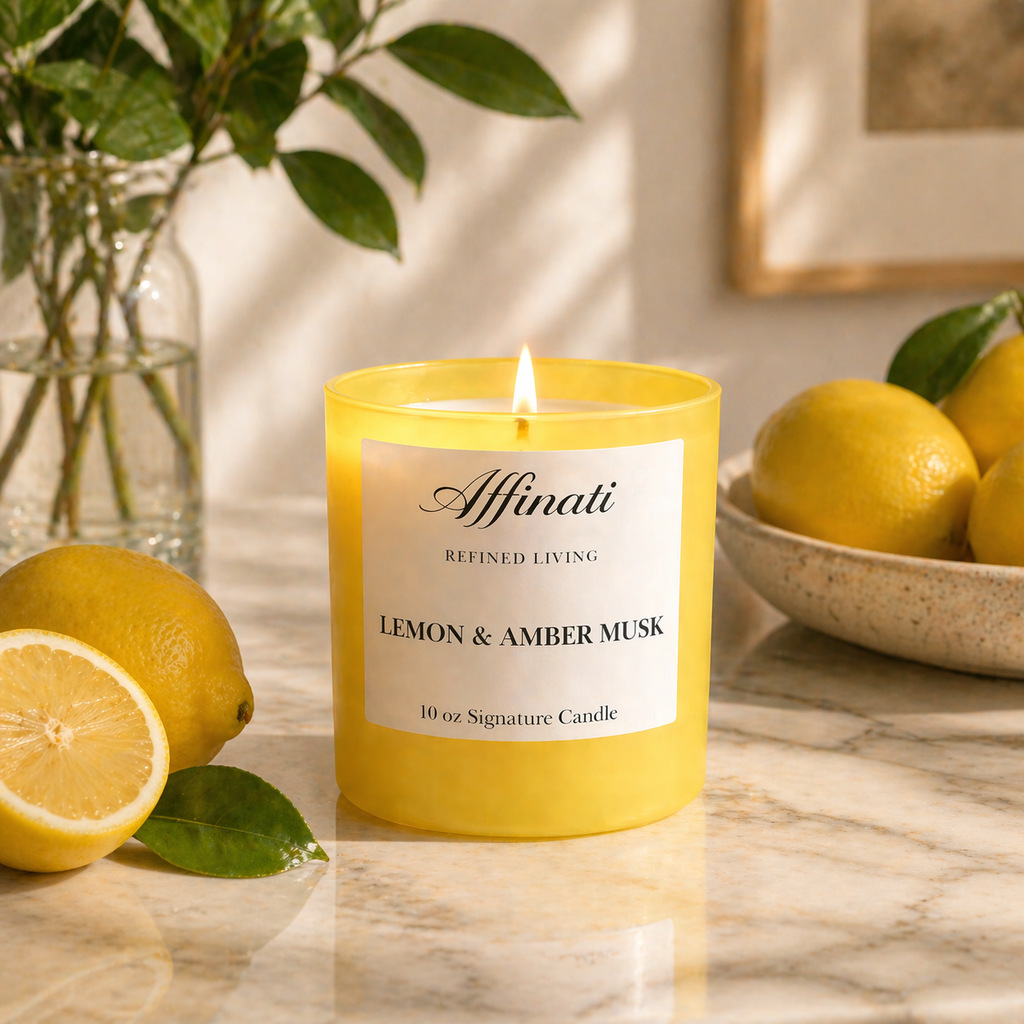 Lemon & Amber Musk Signature Candle