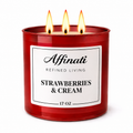3-Wick Strawberries & Cream Candle