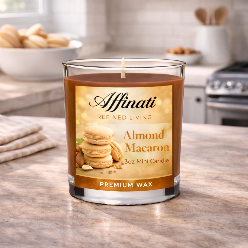 Almond Macaron Mini Candle