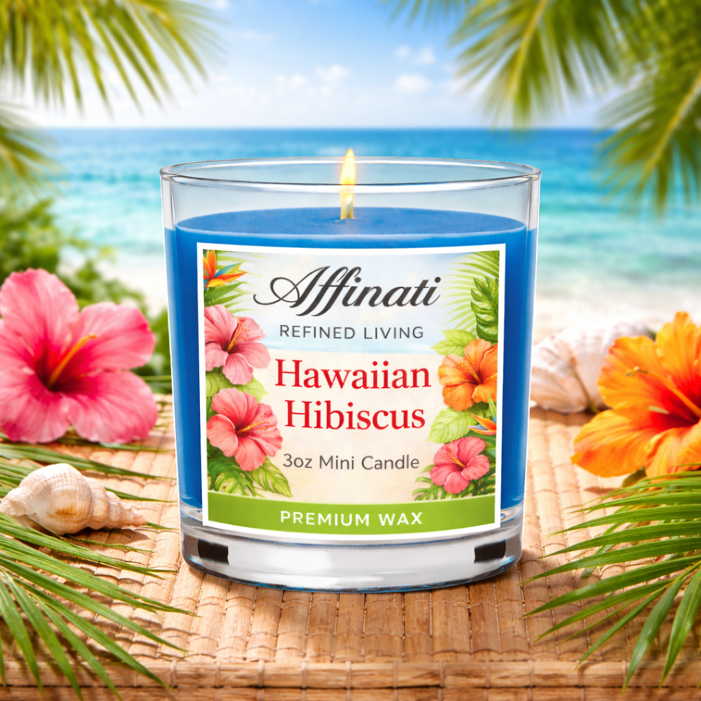 Hawaiian Hibiscus Mini Candle