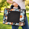 Artisan Ugandan Cotton Laptop Bag - Vibrant Geometric Print