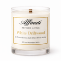 White Driftwood Wooden Wick Candle – Luxury 10 oz Soy Blend | Affinati