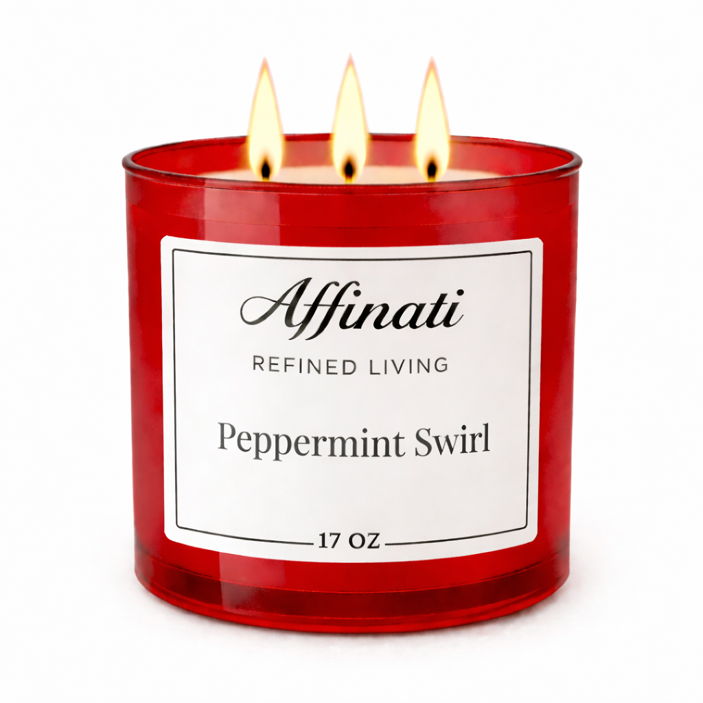 3-Wick Peppermint Swirl Candle