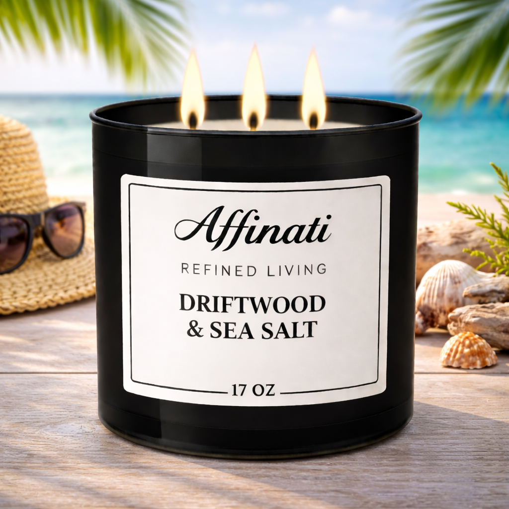 3-Wick Driftwood & Sea Salt Candle