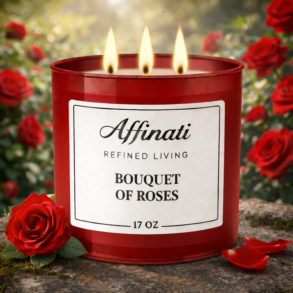 3-Wick Bouquet of Roses Candle
