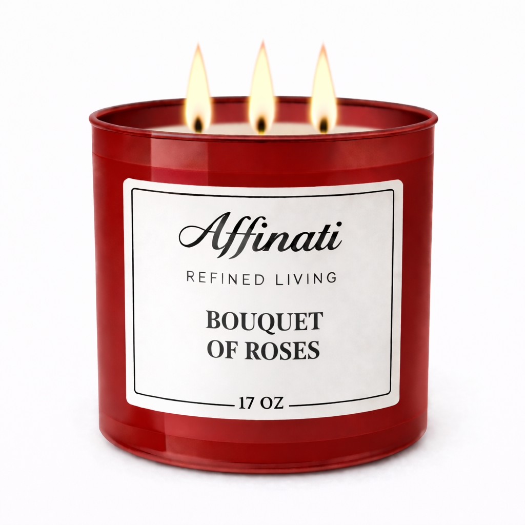 3-Wick Bouquet of Roses Candle