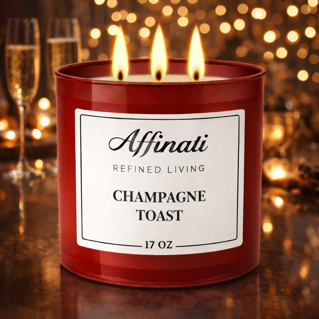 3-Wick Champagne Toast Candle