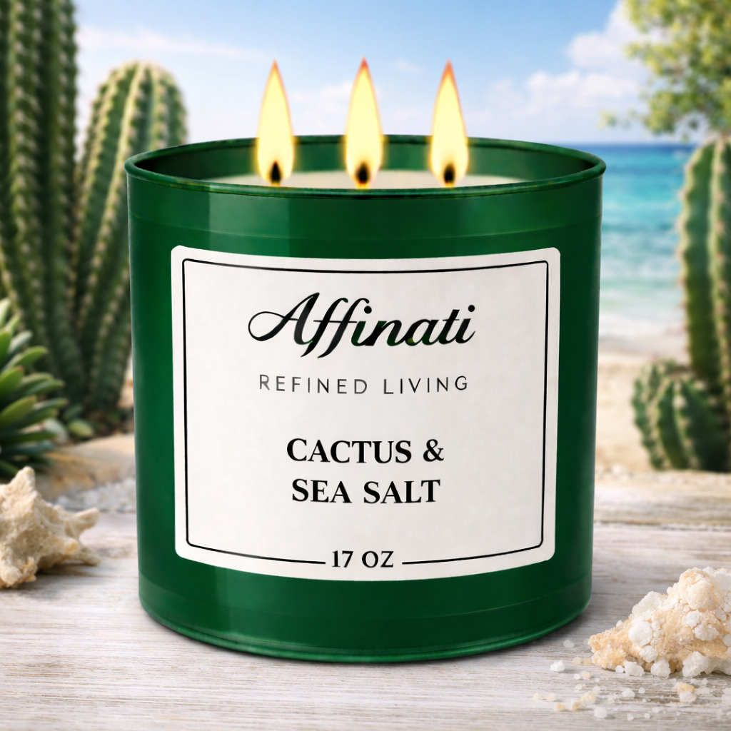 3-Wick Cactus & Sea Salt Candle