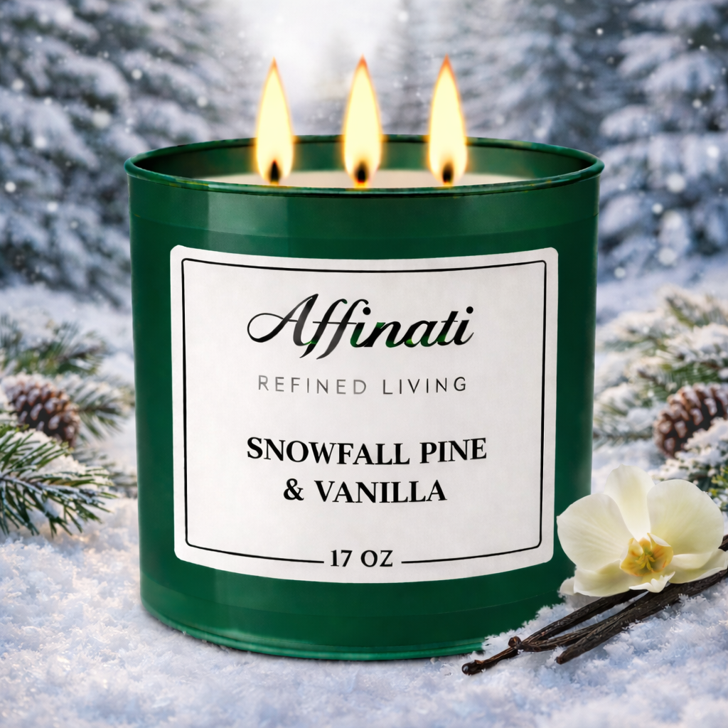 3-Wick Snowfall Pine & Vanilla Candle