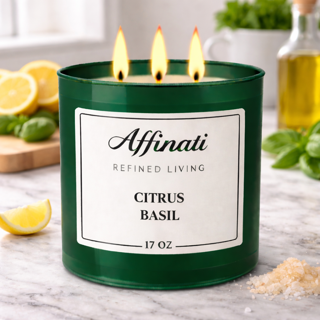 3-Wick Citrus Basil Candle