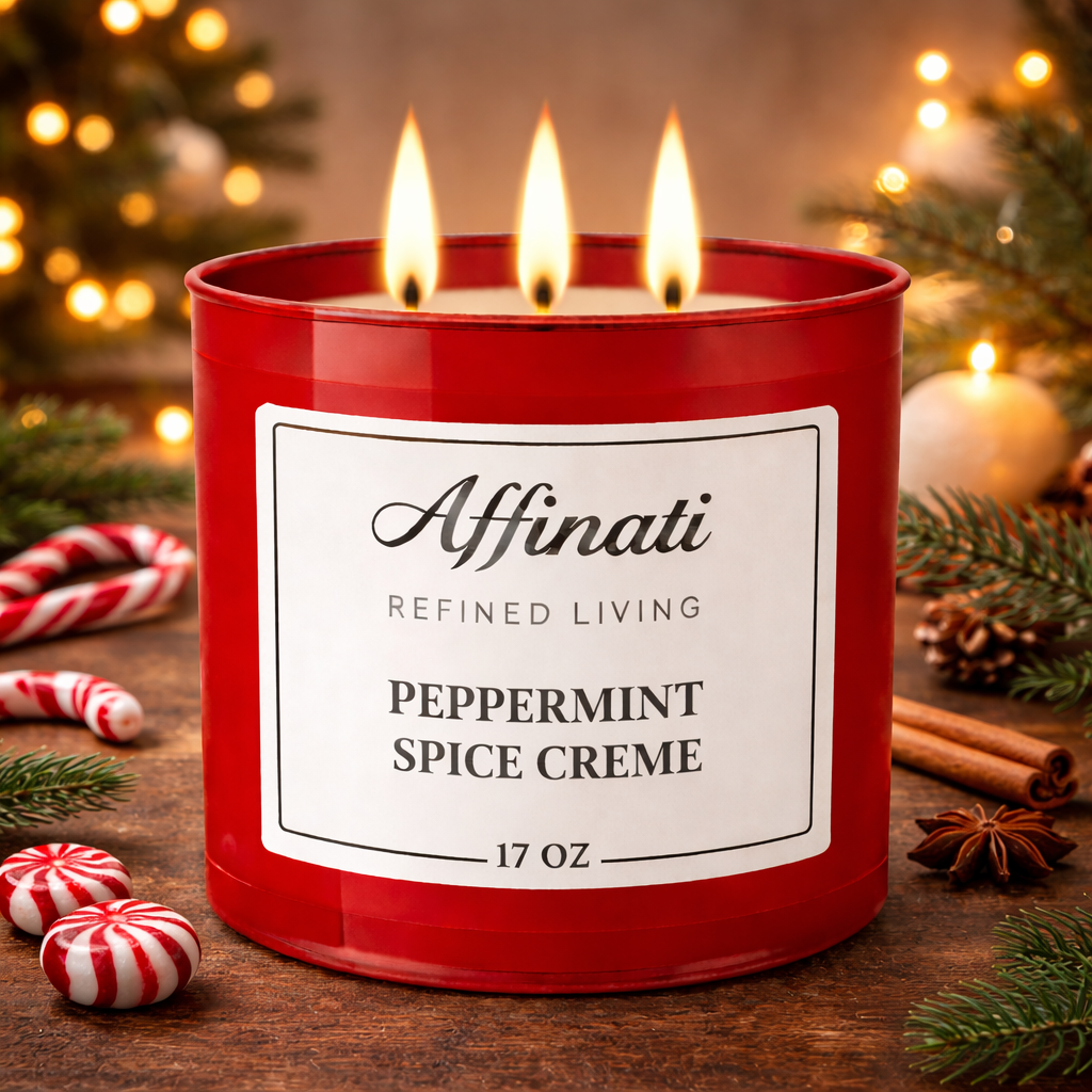 3-Wick Peppermint Spice Creme Candle