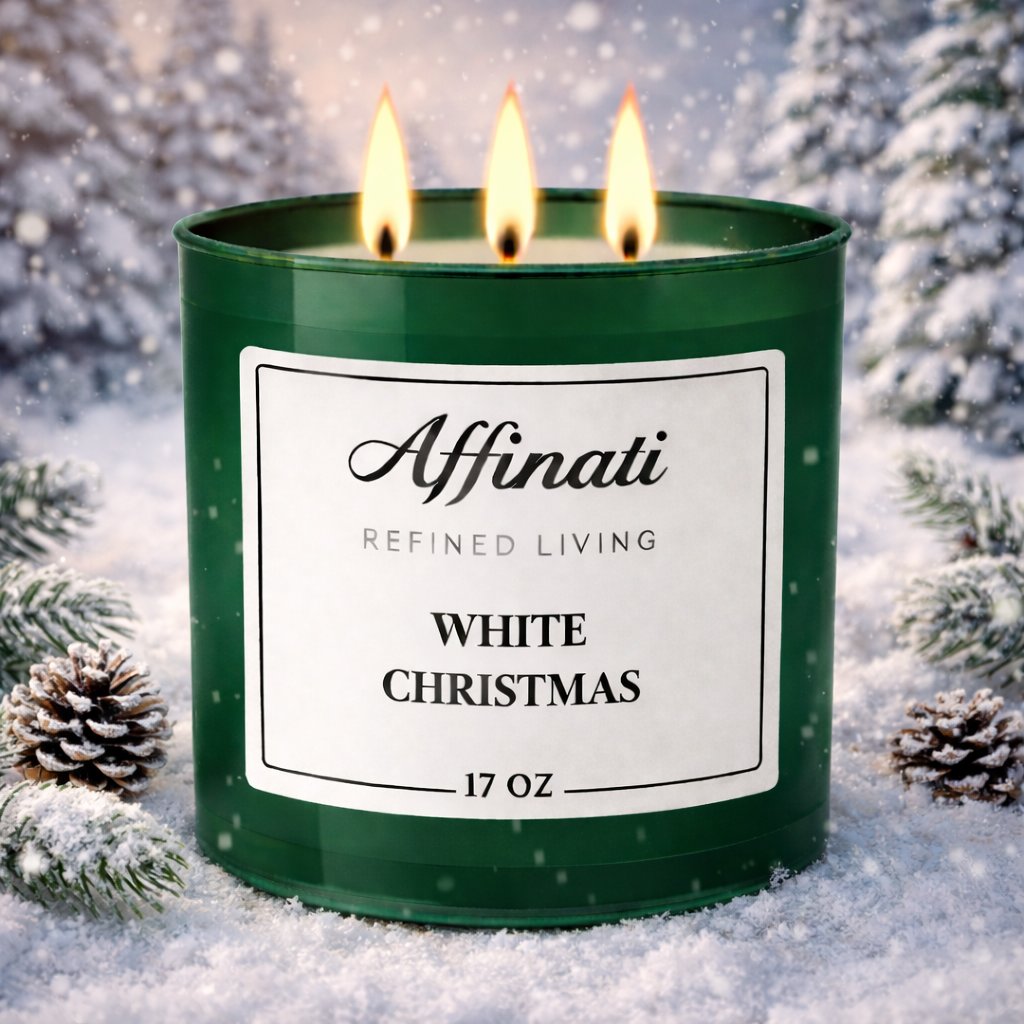 3-Wick White Christmas Candle