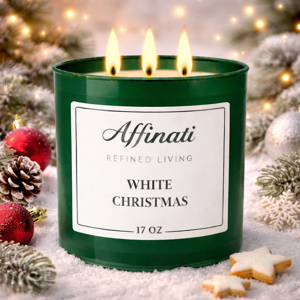 3-Wick White Christmas Candle