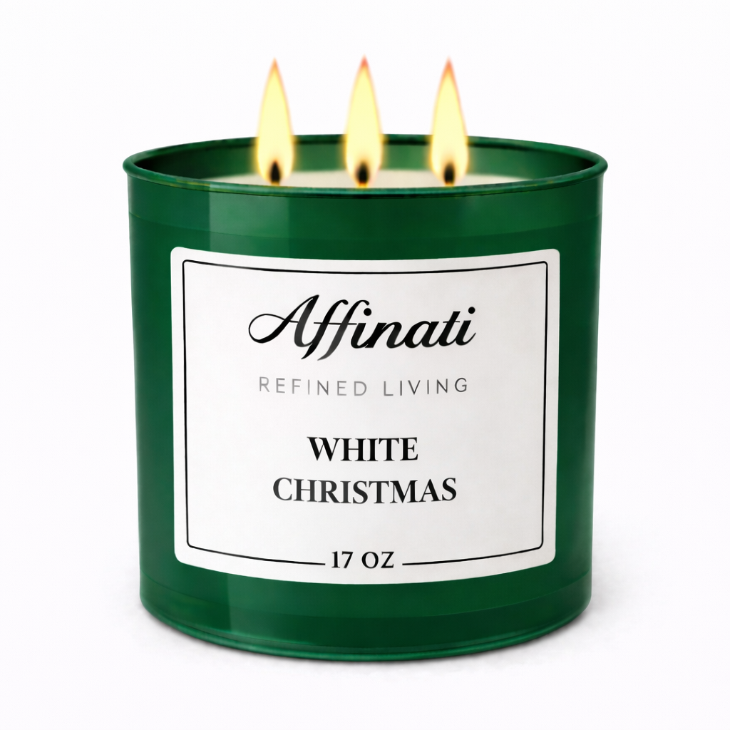 3-Wick White Christmas Candle
