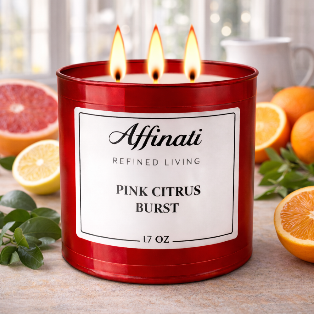 3-Wick Pink Citrus Burst Candle