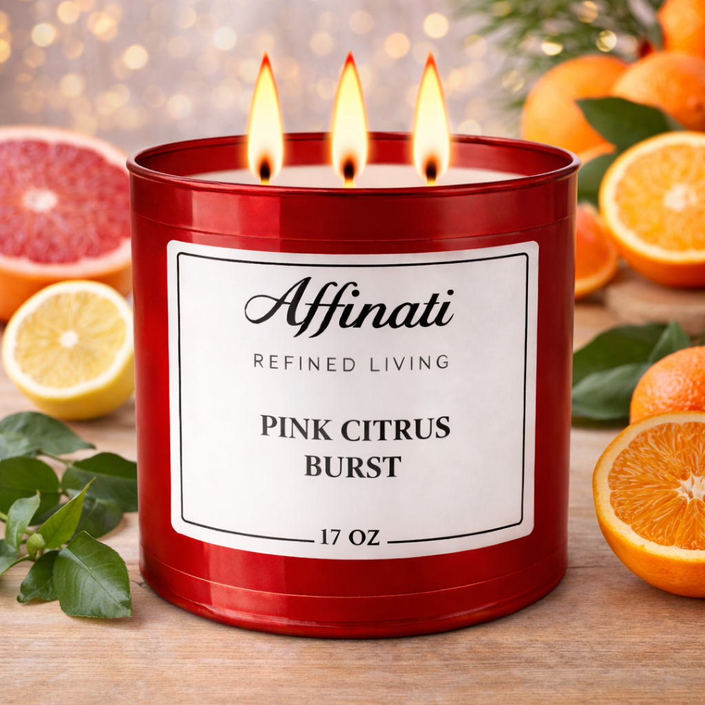 3-Wick Pink Citrus Burst Candle