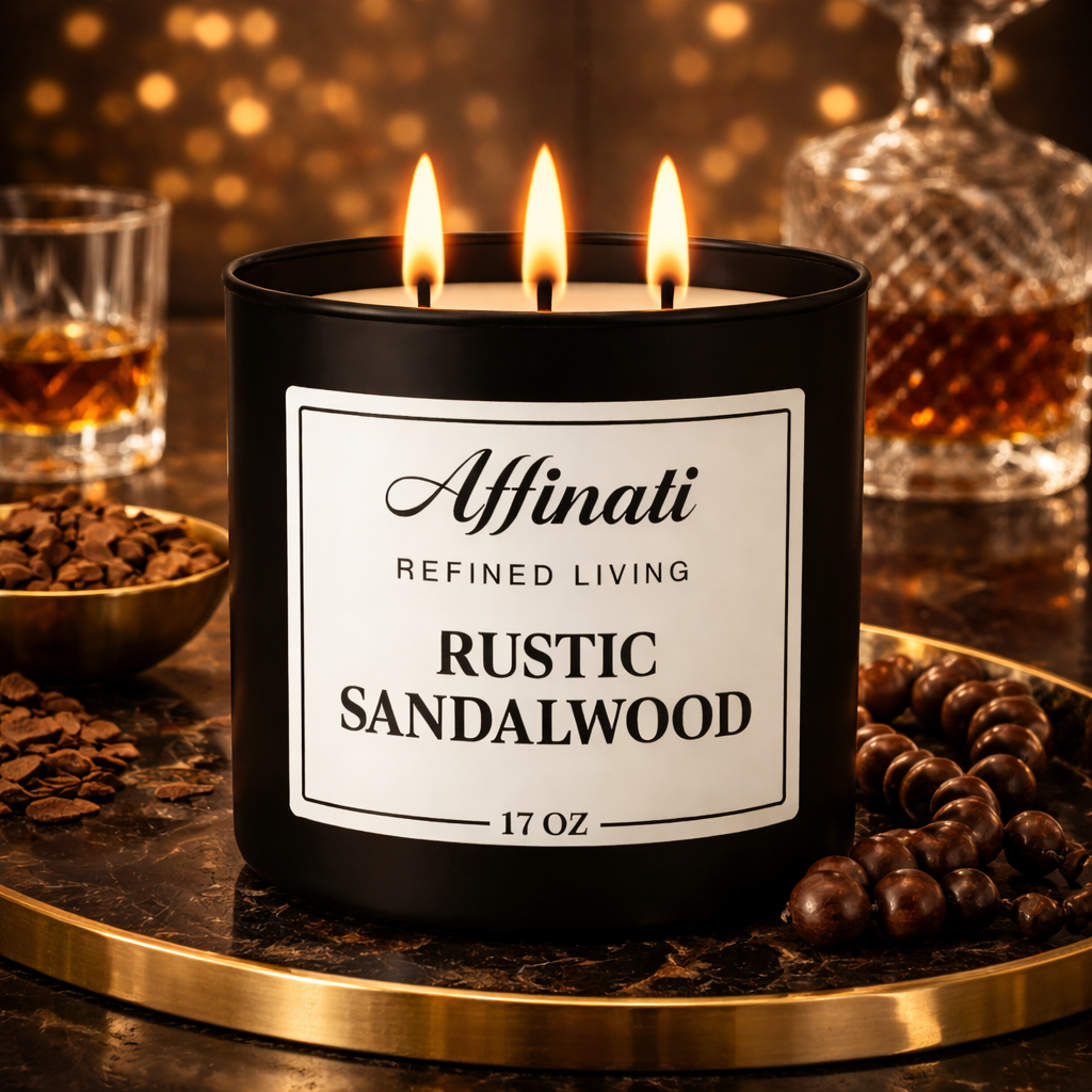 3-Wick Rustic Sandalwood Candle