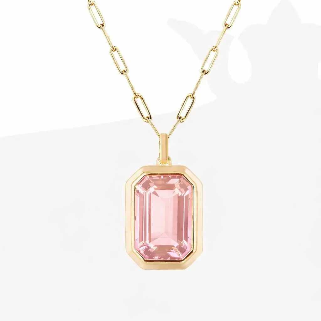 Art Deco Zircon Pendant Necklace