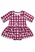 Virginia Tech Plaid Hokie 3/4 Sleeve Twirl Bodysuit