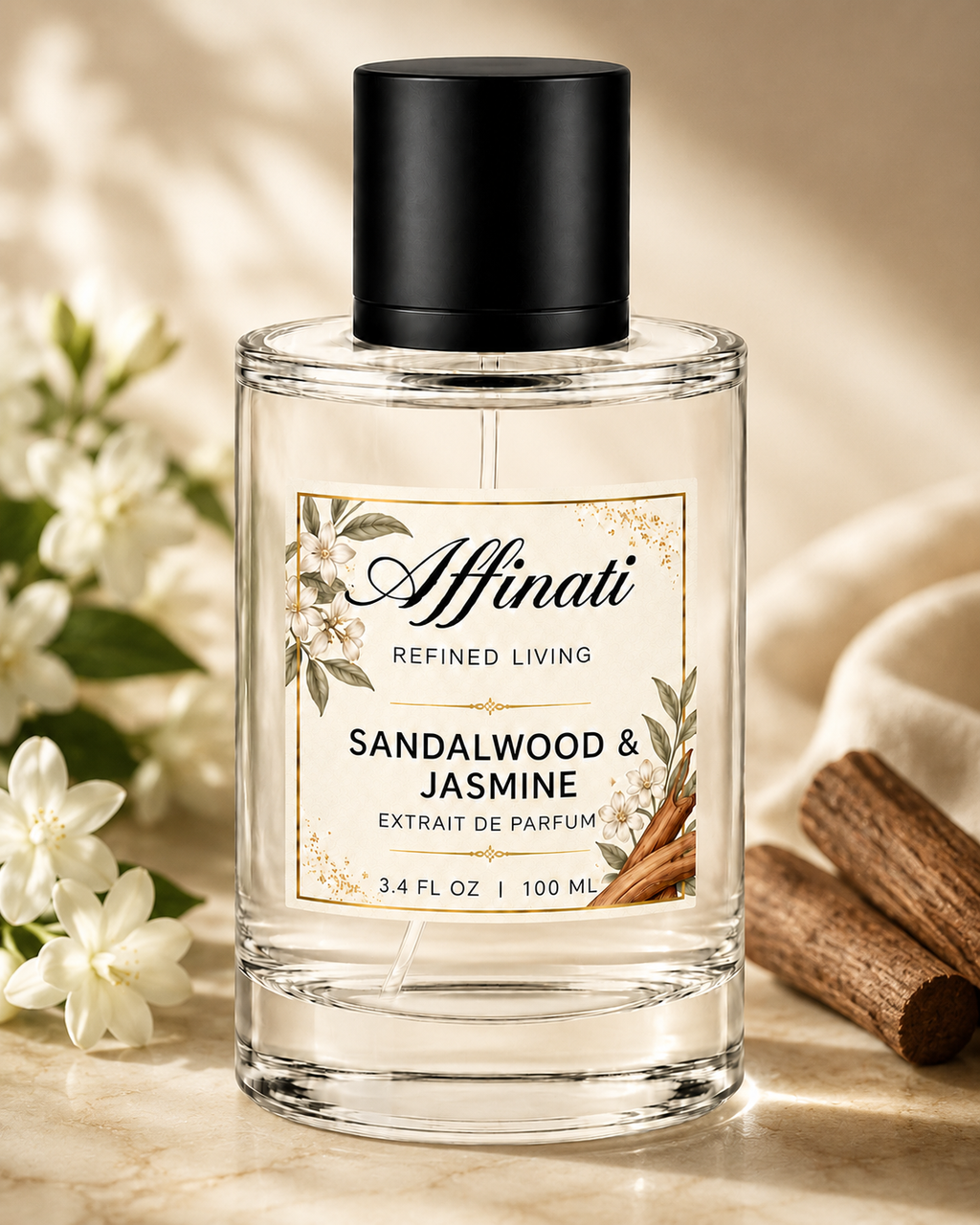 Sandalwood & Jasmine Extrait de Parfum Unisex Woody Floral Scent