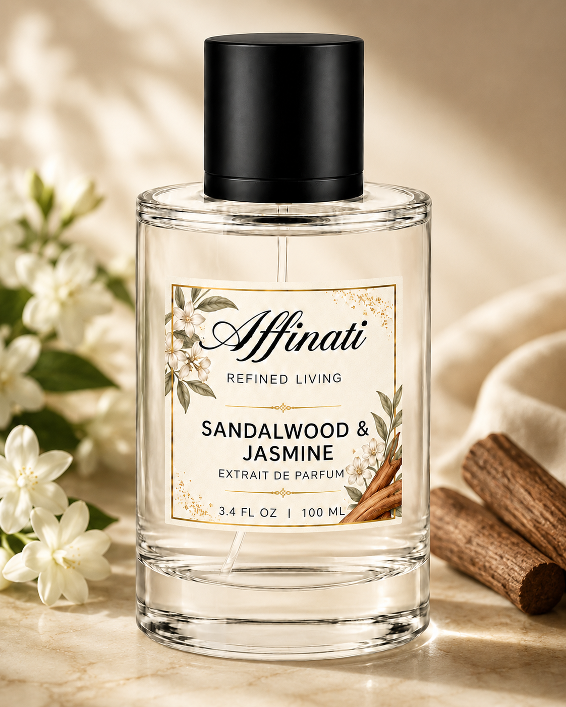 Sandalwood & Jasmine Extrait de Parfum Unisex Woody Floral Scent