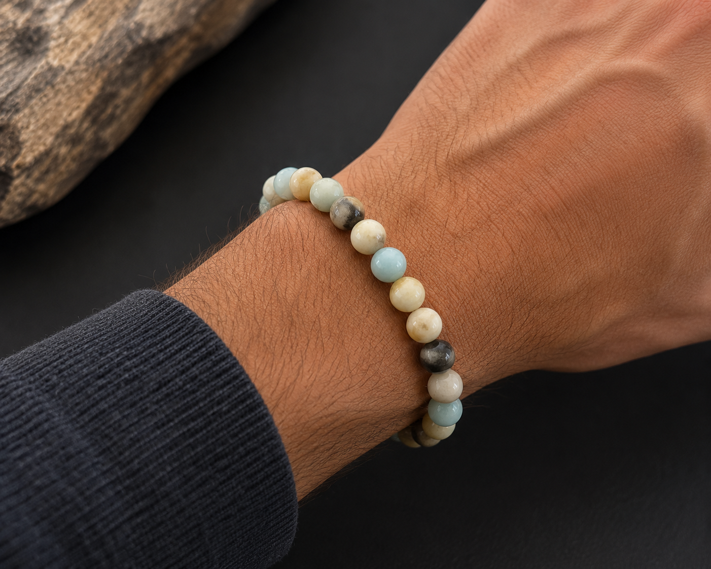 Nantasket Beach Amazonite Beaded Bracelet - Bohemian Crystal