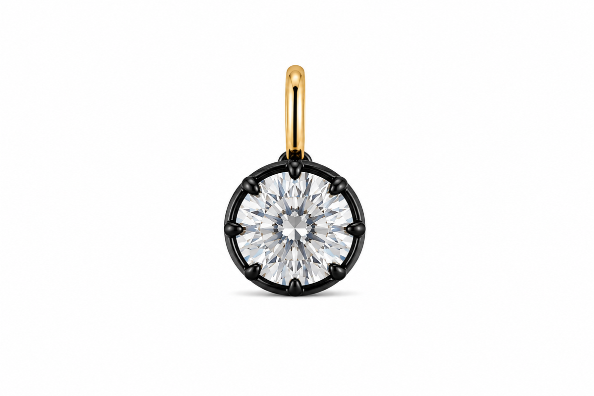 Georgian Bezel Round Cut Charm