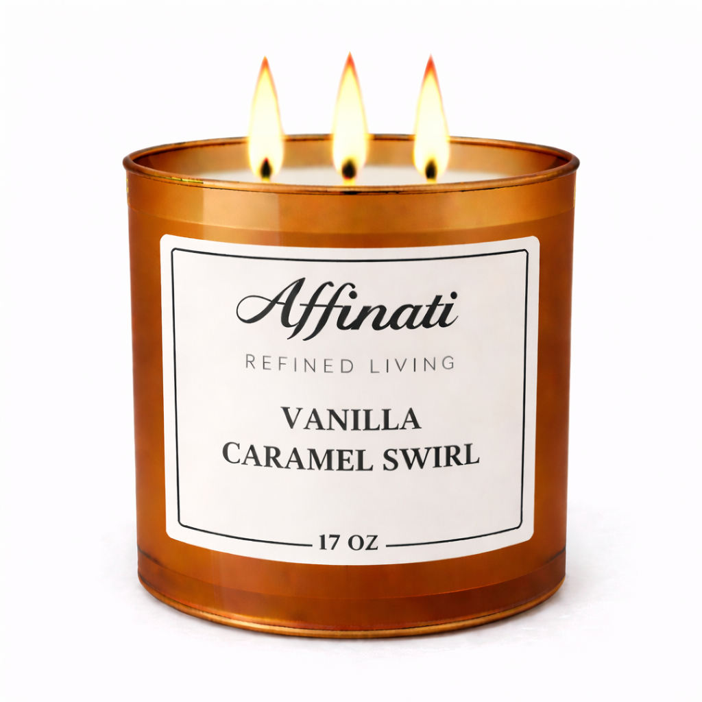 3-Wick Vanilla Caramel Swirl Candle
