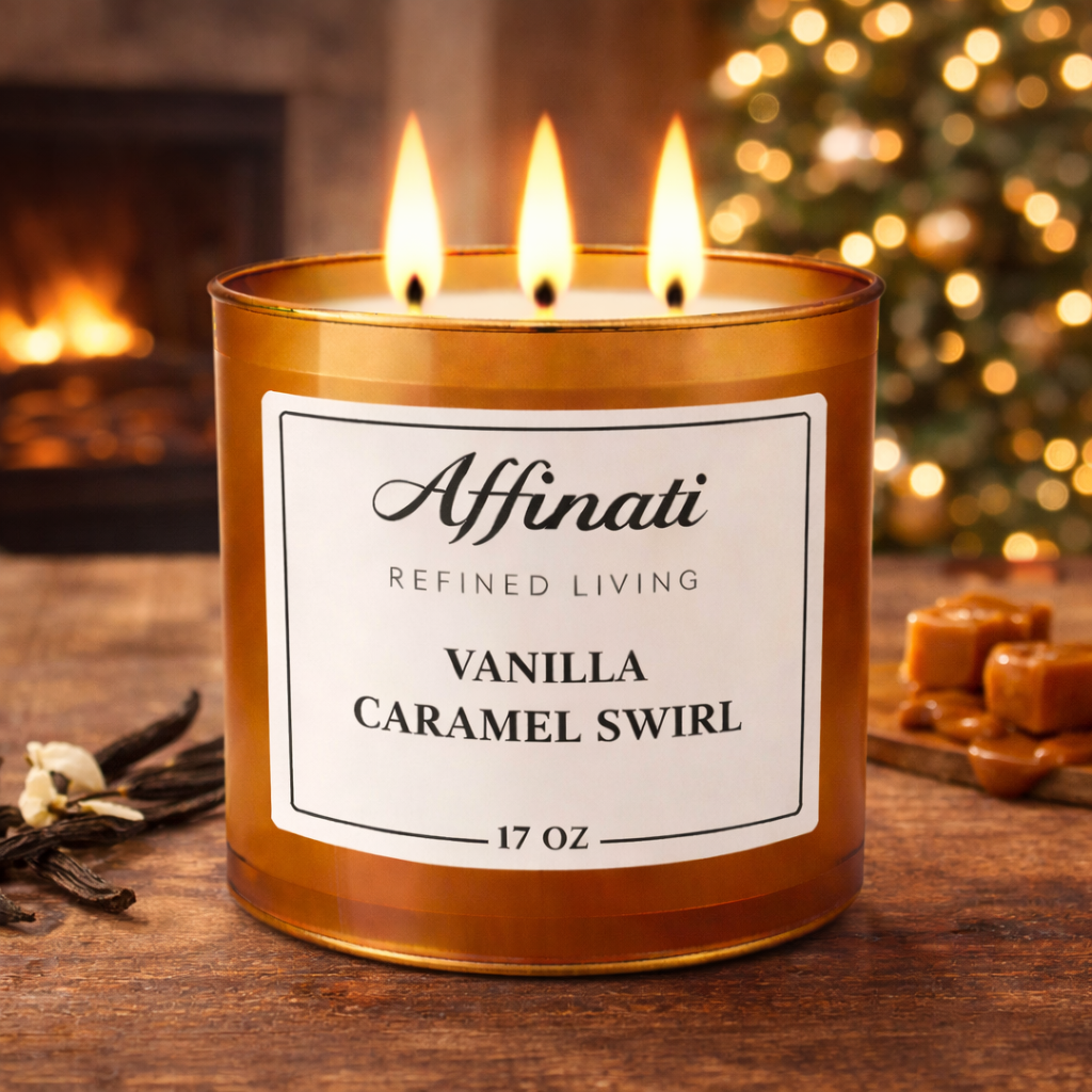 3-Wick Vanilla Caramel Swirl Candle