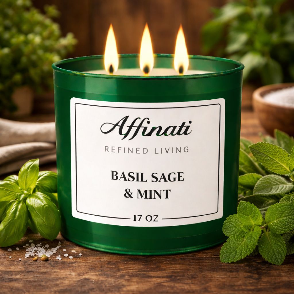 3-Wick Basil Sage & Mint Candle