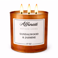 3-Wick Sandalwood & Jasmine Candle