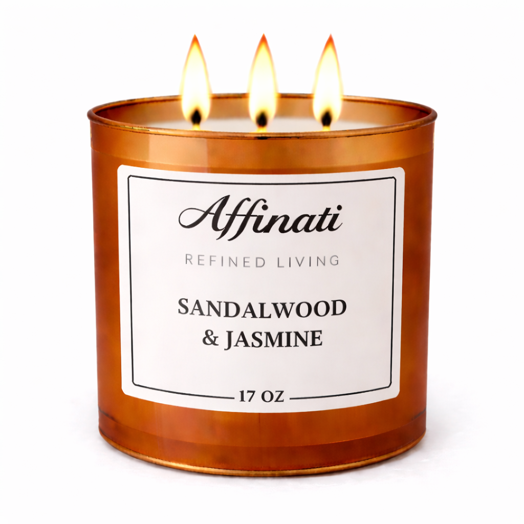 3-Wick Sandalwood & Jasmine Candle