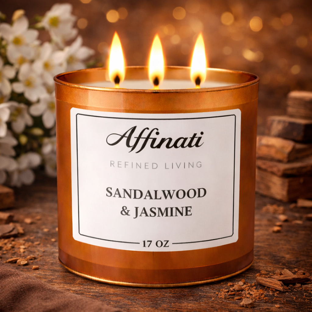 3-Wick Sandalwood & Jasmine Candle