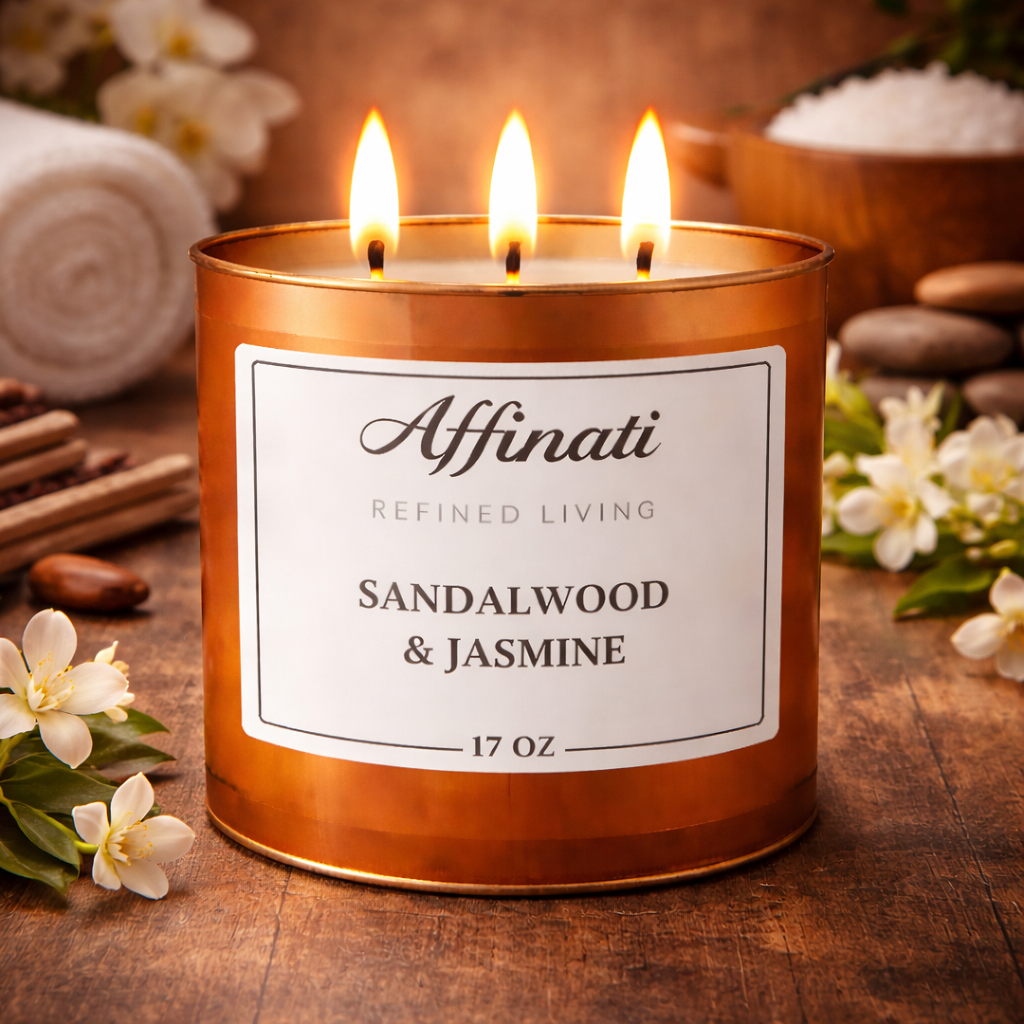 3-Wick Sandalwood & Jasmine Candle