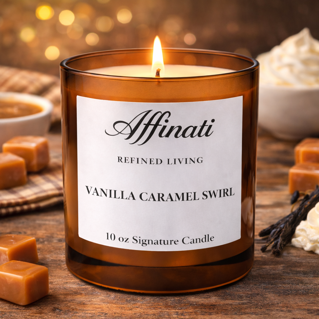 Vanilla Caramel Swirl Signature Candle