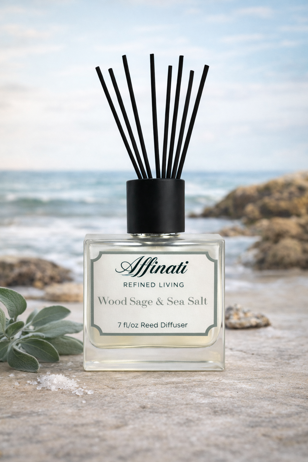 Wood Sage and Sea Salt Reed Diffuser 7 fl oz Home Fragrance - Image 2