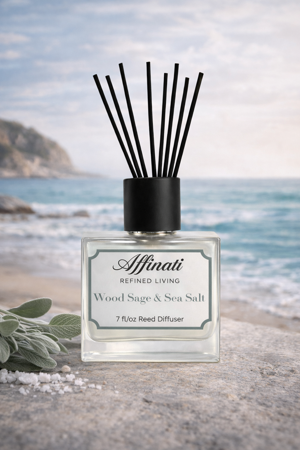 Wood Sage and Sea Salt Reed Diffuser 7 fl oz Home Fragrance - Image 3