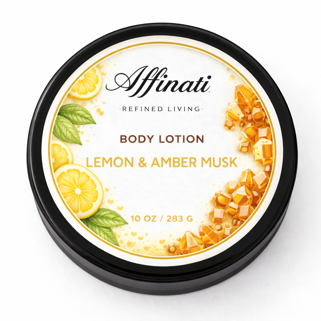 Lemon & Amber Musk Body Lotion – Hydrating Moisturizer (10 OZ)