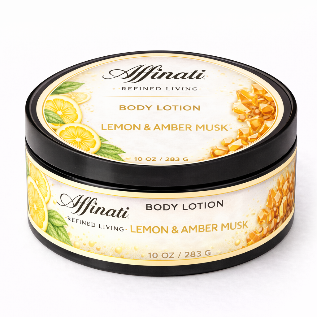 Lemon & Amber Musk Body Lotion – Hydrating Moisturizer (10 OZ)