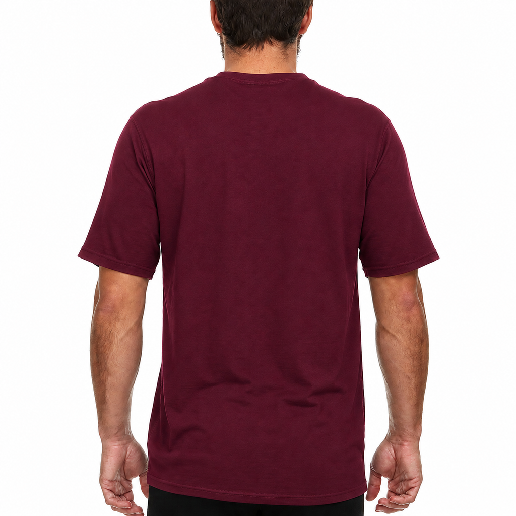 Men's Lightweight Merino Wool Crew Neck T-Shirt - Solid Knit