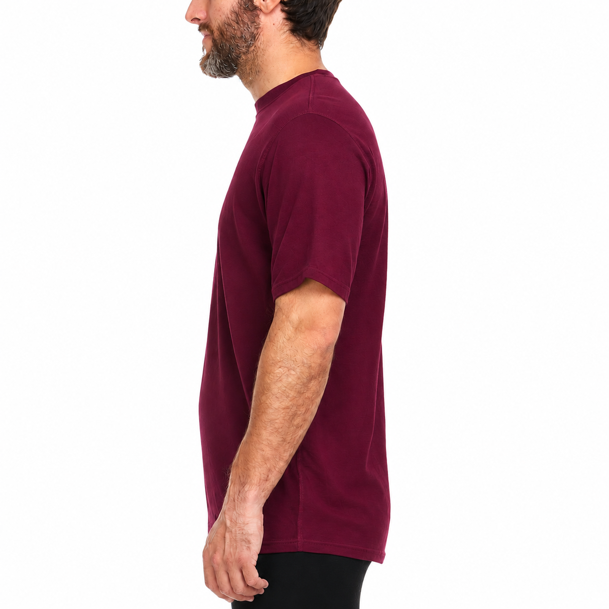 Men's Lightweight Merino Wool Crew Neck T-Shirt - Solid Knit