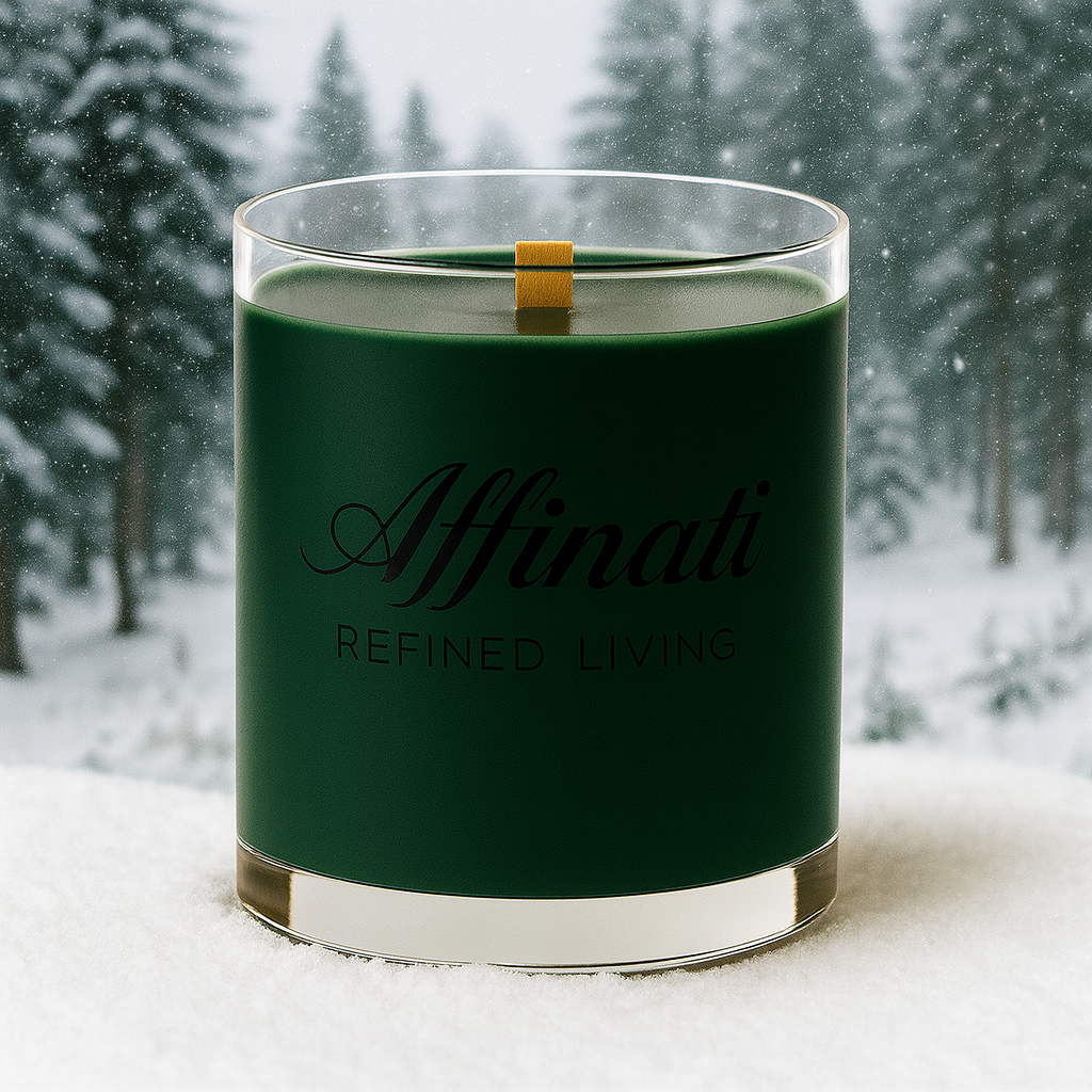 Winter Spruce Scented Candle with Wooden Wick 10 oz Soy Blend - Image 2
